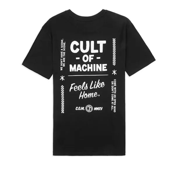 T Shirts | Caffeine & Machine Caffeine and Machine Cult Of Machine Tee White Black