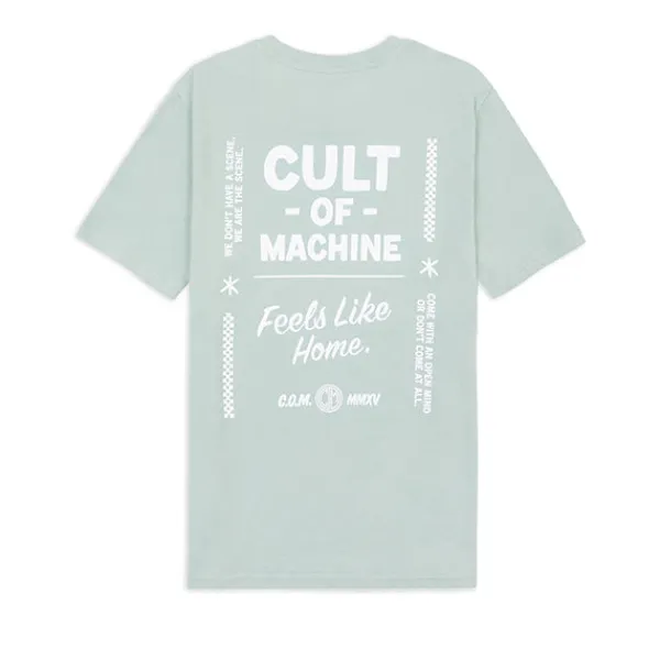 T Shirts | Caffeine & Machine Caffeine and Machine Cult Of Machine Tee White Green