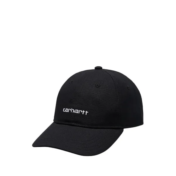 Headwear | Carhartt WIP Canvas Script Cap White Black