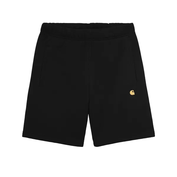 Shorts | Carhartt WIP Chase Sweat Short Gold Black