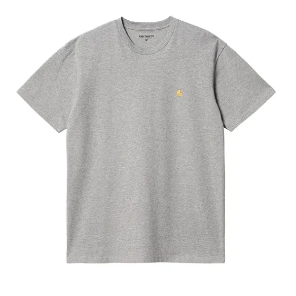 T Shirts | Carhartt WIP Chase T shirt Heather Gold Grey