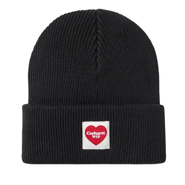 Headwear | Carhartt WIP Heart Beanie Black