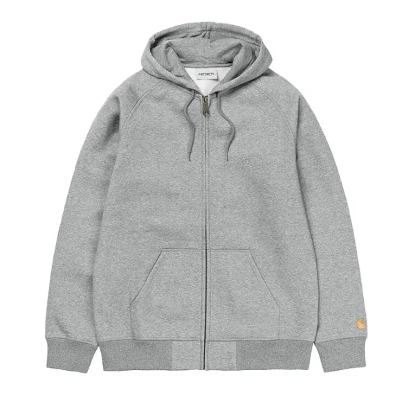 Hoodies | Carhartt WIP Hooded Chase Jacket Heather Gold Grey