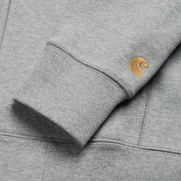 Hoodies | Carhartt WIP Hooded Chase Jacket Heather Gold Grey