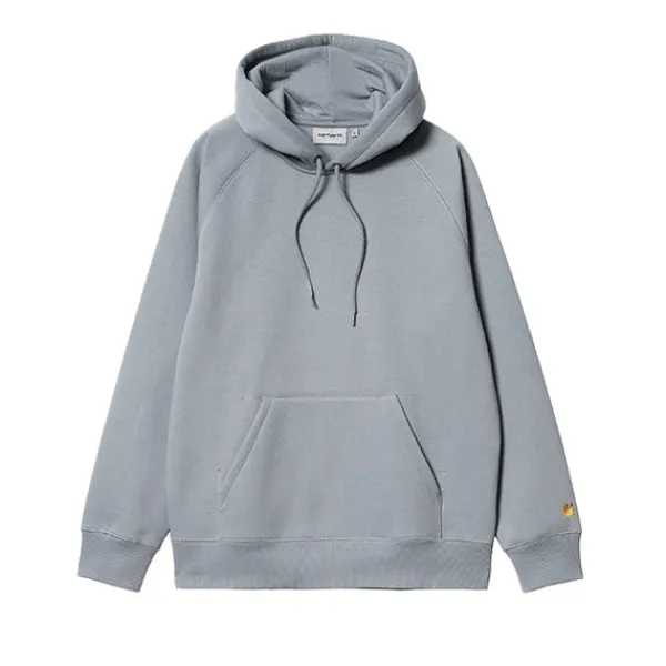 Hoodies | Carhartt WIP Hooded Chase Sweat Mirror Gold Blue