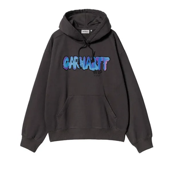 Hoodies | Carhartt WIP Hooded Drip Sweat Charcoal Grey