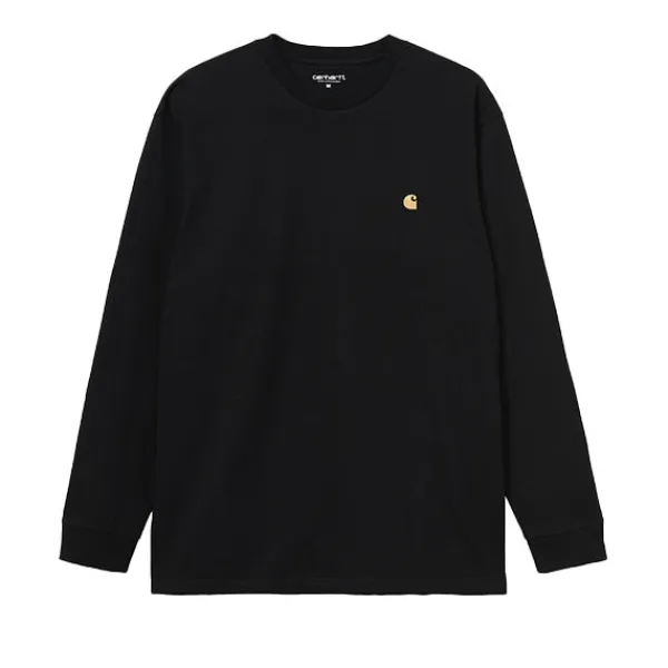 T Shirts | Carhartt WIP LS Chase T Shirt Gold Black