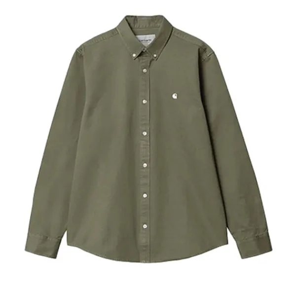 Shirts | Carhartt WIP Madison LS Shirt Seaweed Wax Green