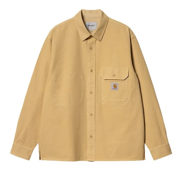 Shirts | Carhartt WIP Reno Shirt Jac Bourbon Garment Dyed Beige