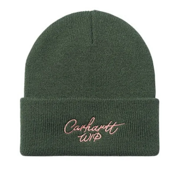 Headwear | Carhartt WIP Signature Beanie Sycamore Tree Dusty Rose Green