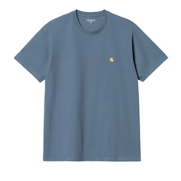 T Shirts | Carhartt WIP SS Chase T Shirt Positano Gold Blue