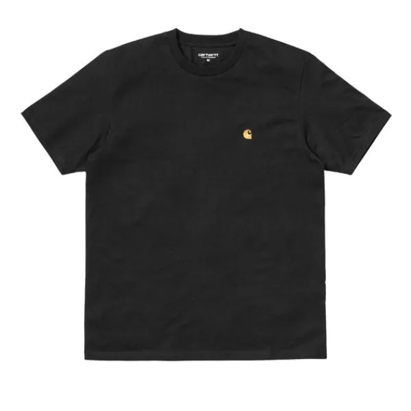 T Shirts | Carhartt WIP S/S Chase T-Shirt Gold Black