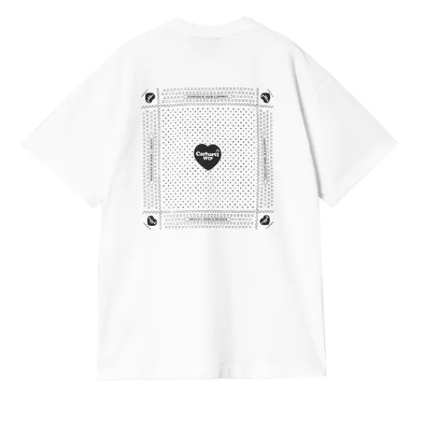 T Shirts | Carhartt WIP SS Heart Bandana T shirt Black White