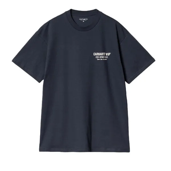 T Shirts | Carhartt WIP SS Less Troubles T Shirt Wax Blue