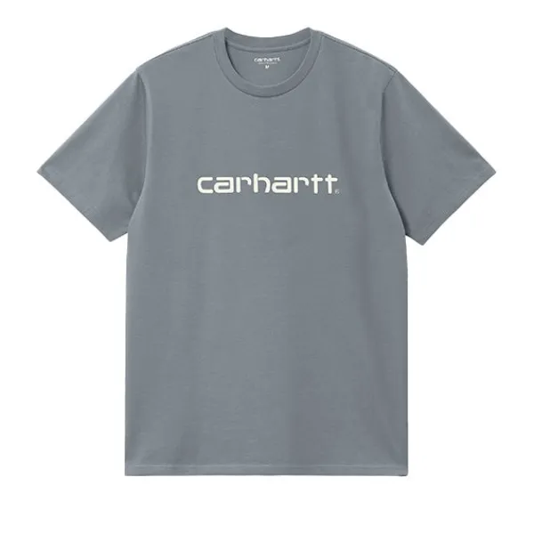 T Shirts | Carhartt WIP SS Script Dove Wax Grey