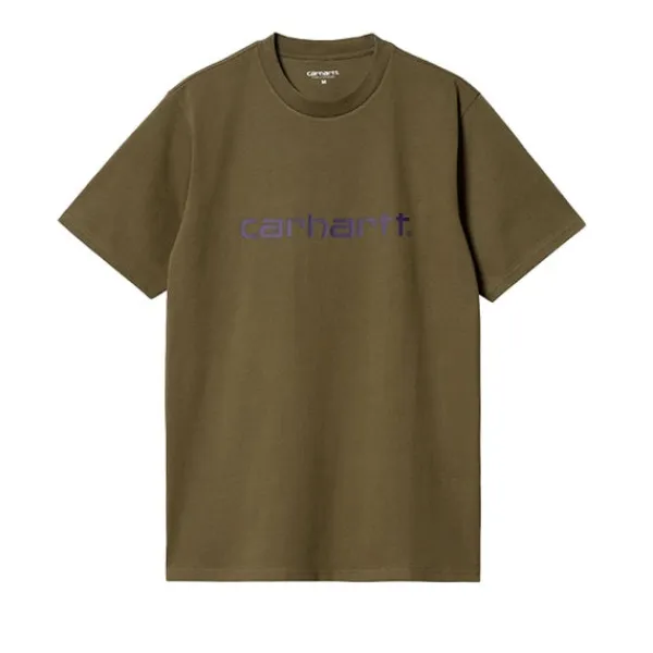 T Shirts | Carhartt WIP SS Script T shirt Highland Cassis Green