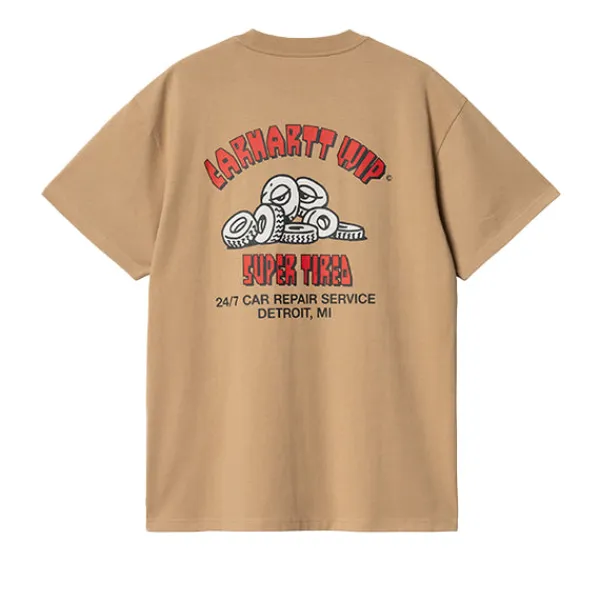 T Shirts | Carhartt WIP SS Super Tired T Shirt Peanut Brown