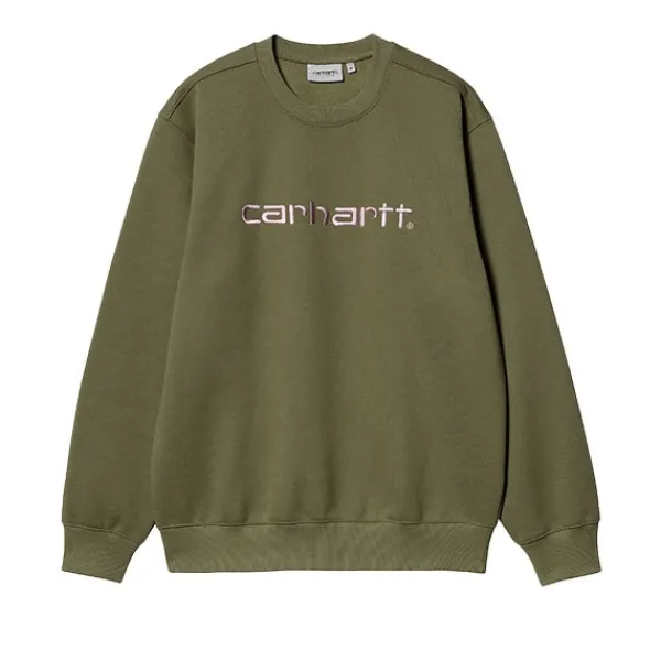 Sweatshirts | Carhartt WIP Sweat Dundee Glassy Pink Green