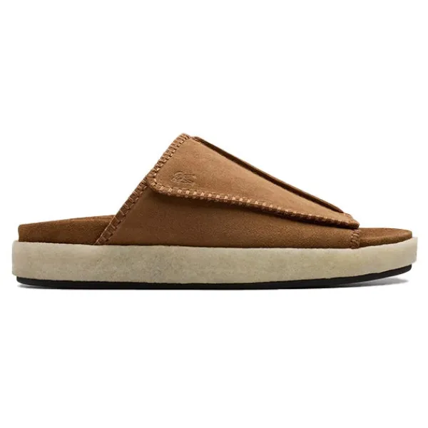 Clarks Originals | Clarks Originals Clarks Overleigh Slide Cola Suede Brown