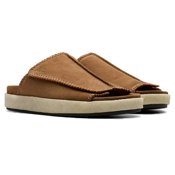 Clarks Originals | Clarks Originals Clarks Overleigh Slide Cola Suede Brown