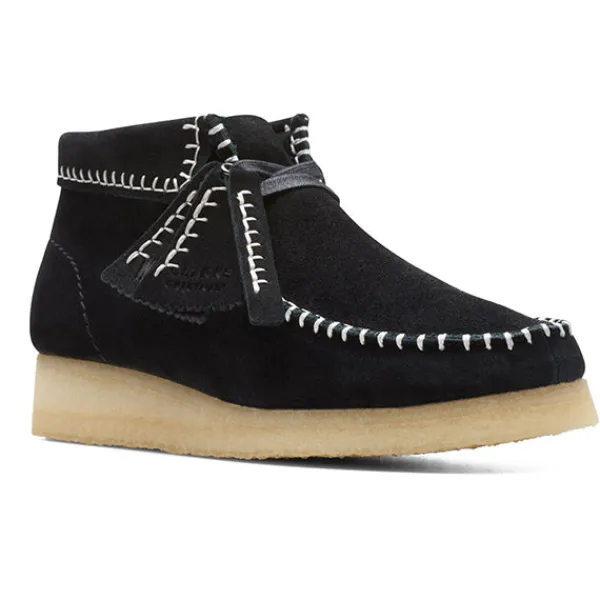 Clarks Originals | Clarks Originals Clarks Wallabee Boot Stitch Suede Black