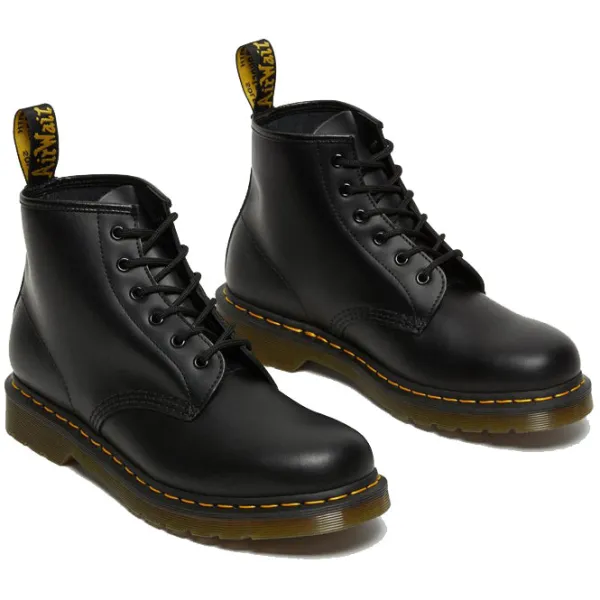 Dr. Martens | Dr. Martens 101 Smooth Leather Lace Up Boots Black