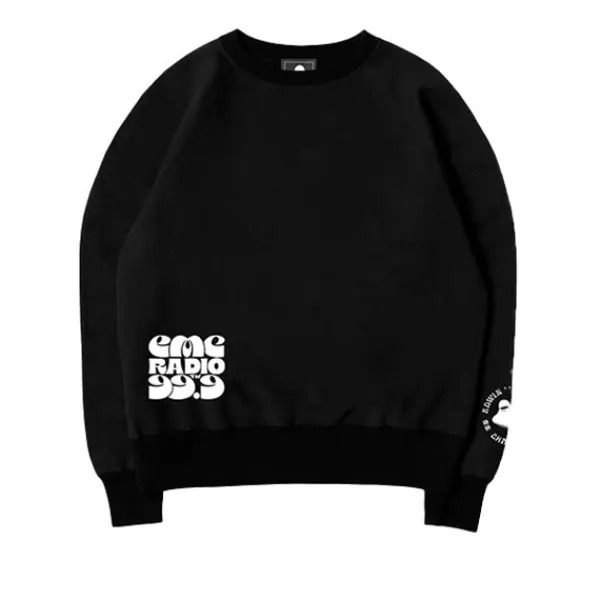 Sweatshirts | Edwin EMC Radio Sweat Heavy Brushed Inside Felpa Black