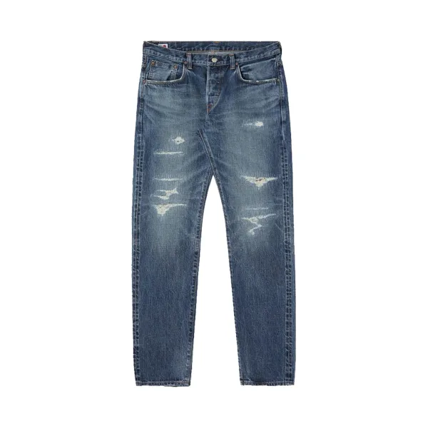 Denim | Edwin Regular Tapered Nihon Menpu Dark Pure Indigo Mid Used Blue