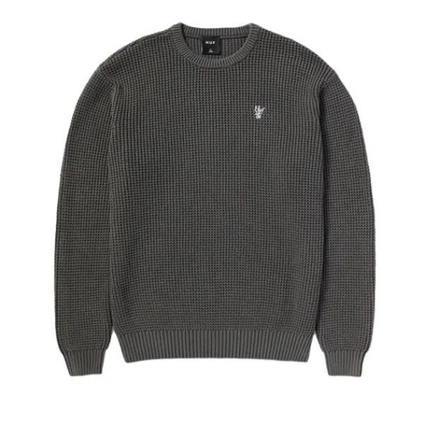 Sweatshirts | HUF Filmore Waffle Knit Sweater Black