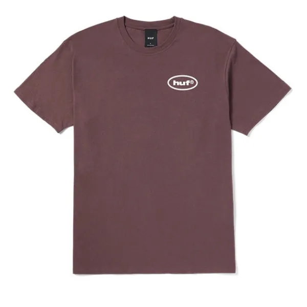 T Shirts | HUF SS Cousin Of Death T shirt Eggplant Burgundy