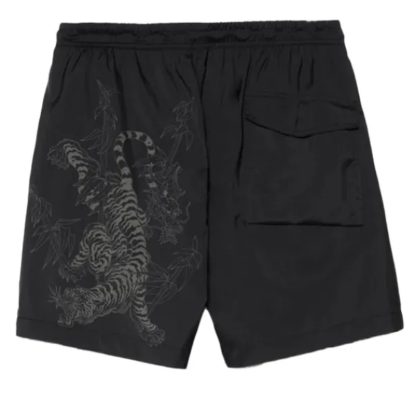 Shorts | Maharishi 1274 Bamboo Tiger Swim Shorts Black