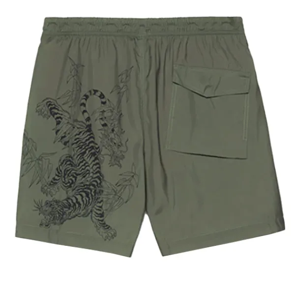 Shorts | Maharishi Bamboo Tiger Swim Shorts Olive Green