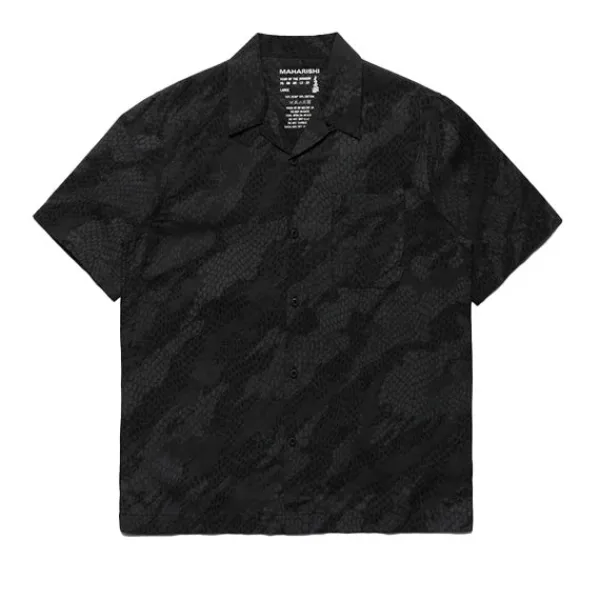 Shirts | Maharishi Camo Hemp Bonsai Dragon Summer Shirt Black