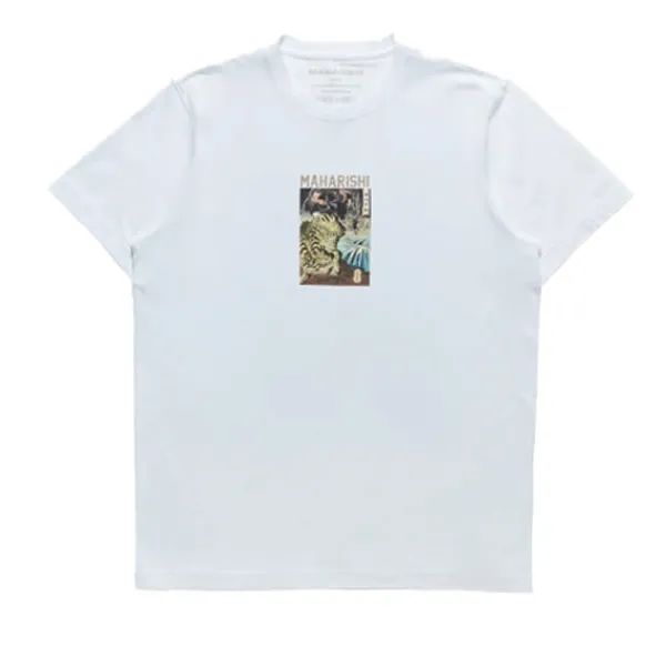 T Shirts | Maharishi Tiger vs Dragon T shirt White