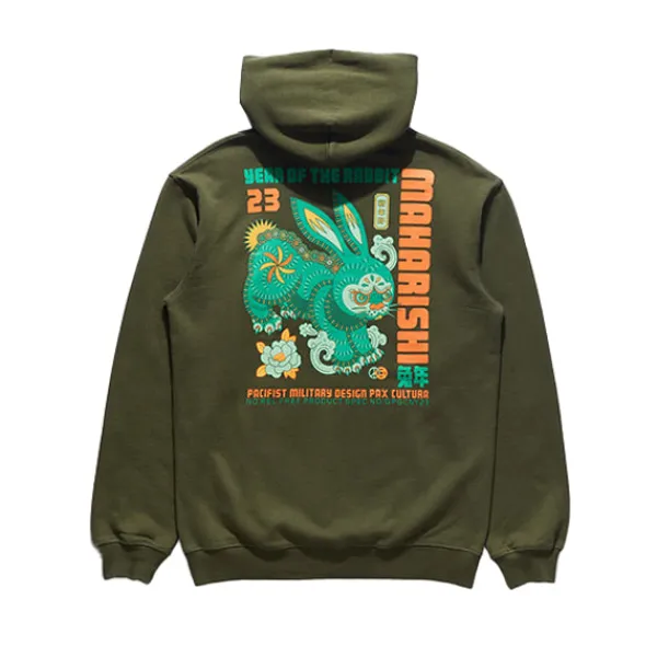 Hoodies | Maharishi Year Of The Rabbit Hooded Sweat Olive