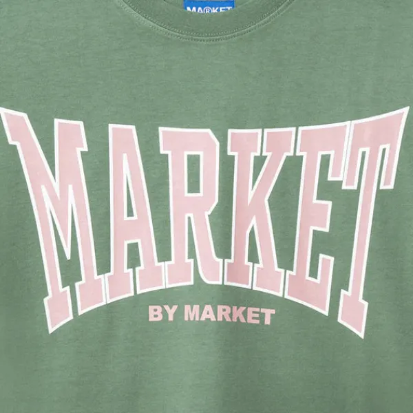 T Shirts | Market Persistent Logo T shirt Sage Green