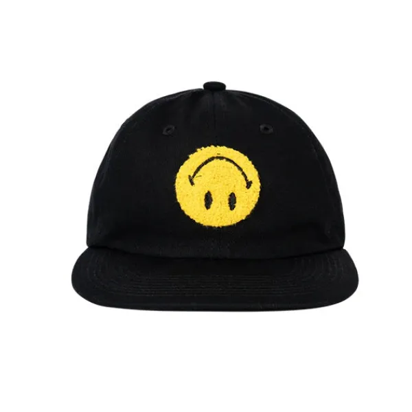 Headwear | Market Smiley Upside Down 6 Panel Hat Black