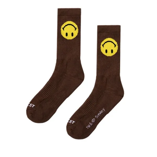 Socks | Market Smiley Upside Down Socks Brown