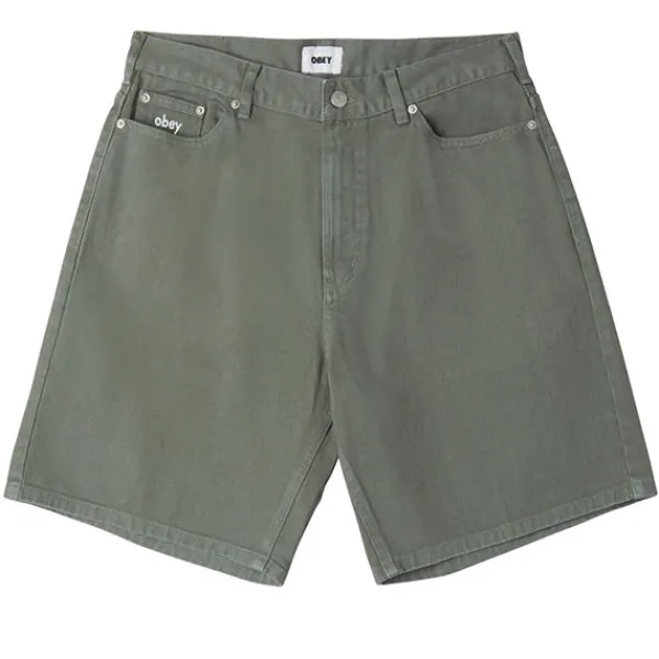 Shorts | Obey BigWig Baggy Denim Short Laurel Wreath Green