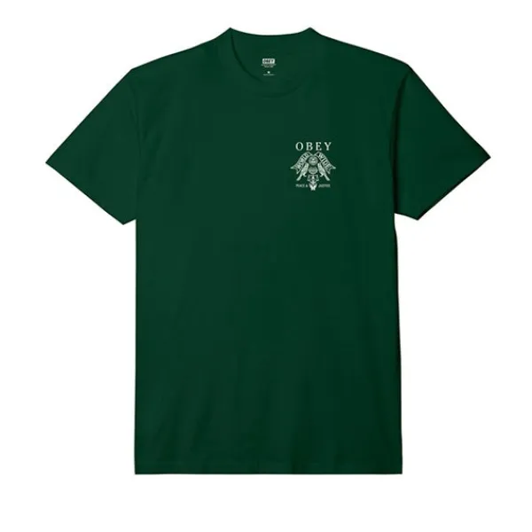 T Shirts | Obey Birds Of Justice T-Shirt Forest Green