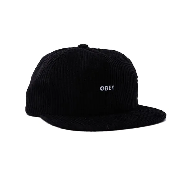 Headwear | Obey Bold Cord Strapback Black