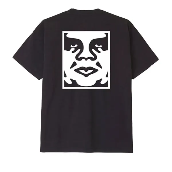 T Shirts | Obey Bold Icon Heavyweight T Shirt Black