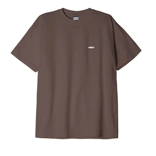 T Shirts | Obey Bold Icon Heavyweight T shirt Silt Brown