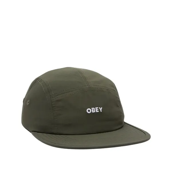 Headwear | Obey Bold Nylon Camp Cap Olive Green