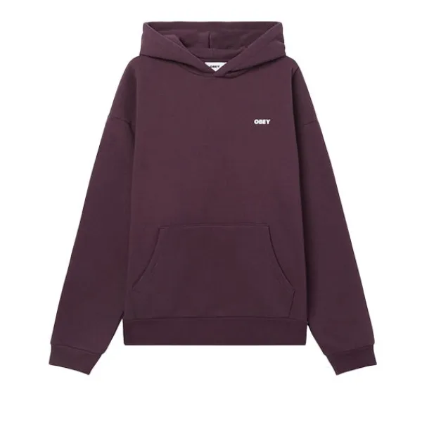 Hoodies | Obey Bold Star Extra Heavy Hood Plum Perfect Purple