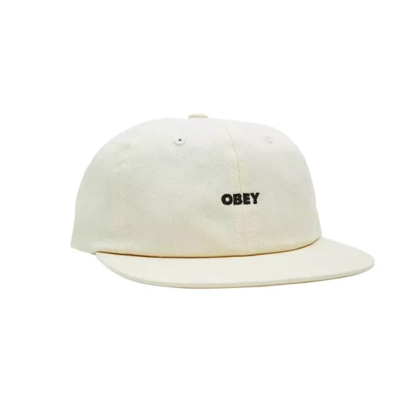 Headwear | Obey Bold Twill 6 Panel Unbleached