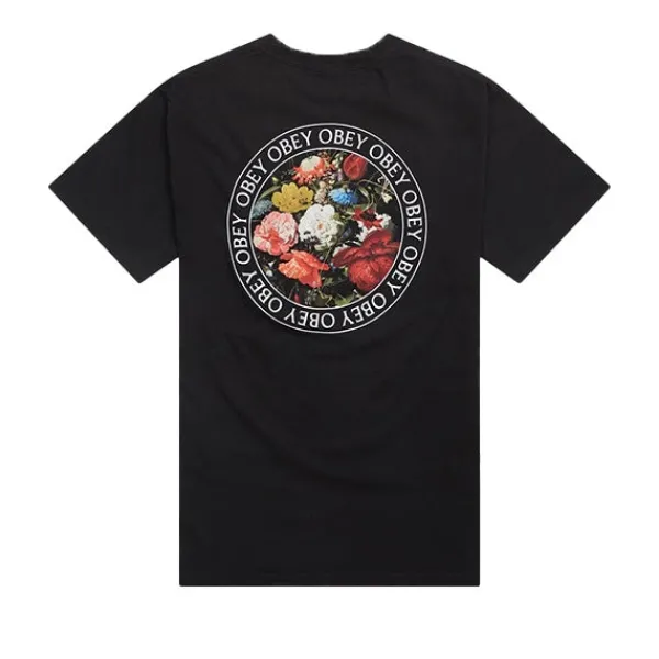 T Shirts | Obey Bouquet T Shirt Black