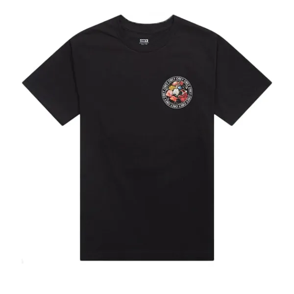 T Shirts | Obey Bouquet T Shirt Black