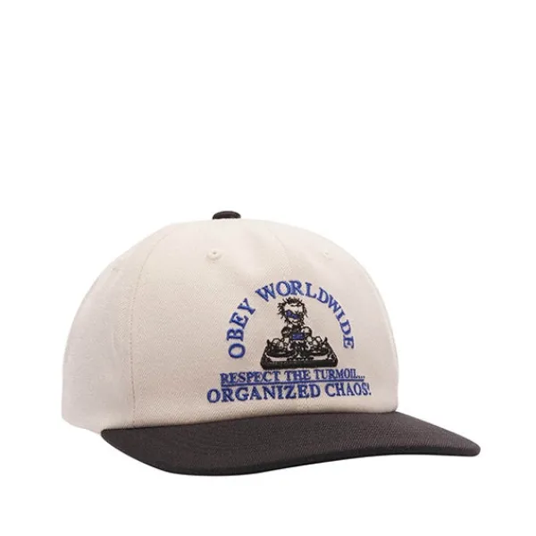 Headwear | Obey Chaos 6 Panel Classic Snapback Cream