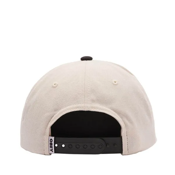 Headwear | Obey Chaos 6 Panel Classic Snapback Cream